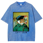 Meow Gogh Washed T-Shirt