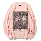 Unisex Bauhaus Style Leopard Printed Sweatshirt
