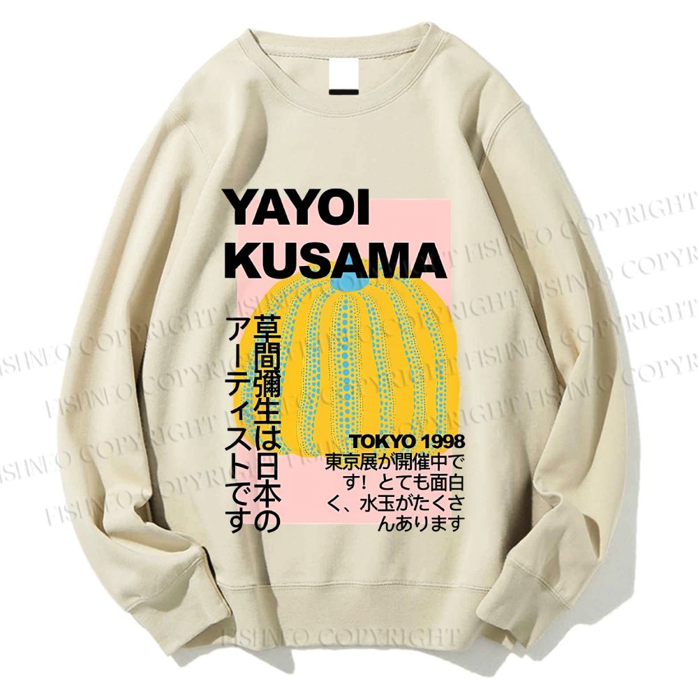 Unisex Yayoi Kusama Pumpkin Printed Sweatshirt