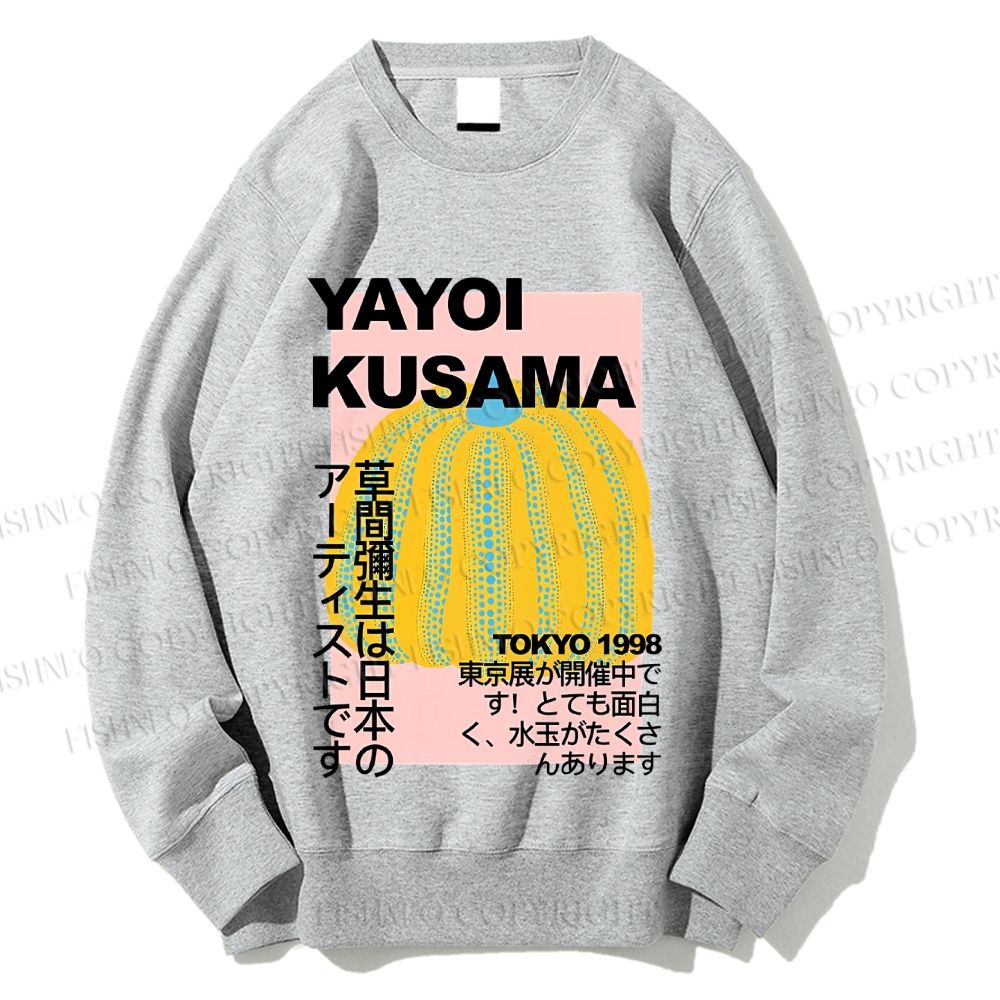 Unisex Yayoi Kusama Pumpkin Printed Sweatshirt