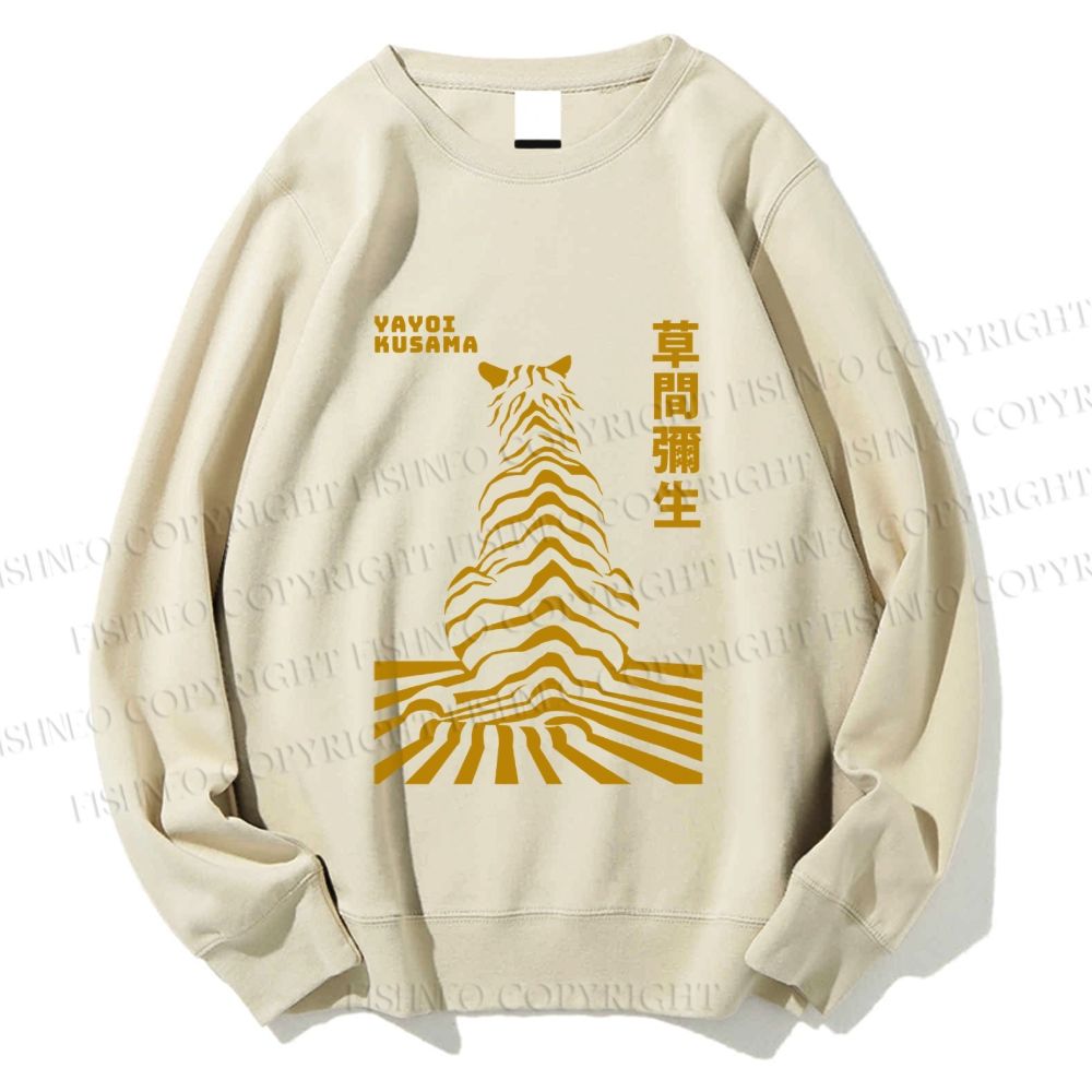 Unisex Japanese Yayoi Kusama Panther Printed Sweatshirt