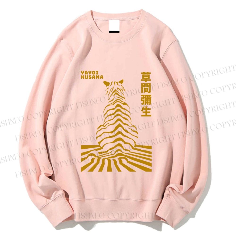 Unisex Japanese Yayoi Kusama Panther Printed Sweatshirt