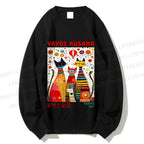 Unisex Yayoi Kusama Cats Dots Printed Sweatshirt