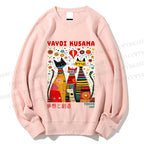 Unisex Yayoi Kusama Cats Dots Printed Sweatshirt