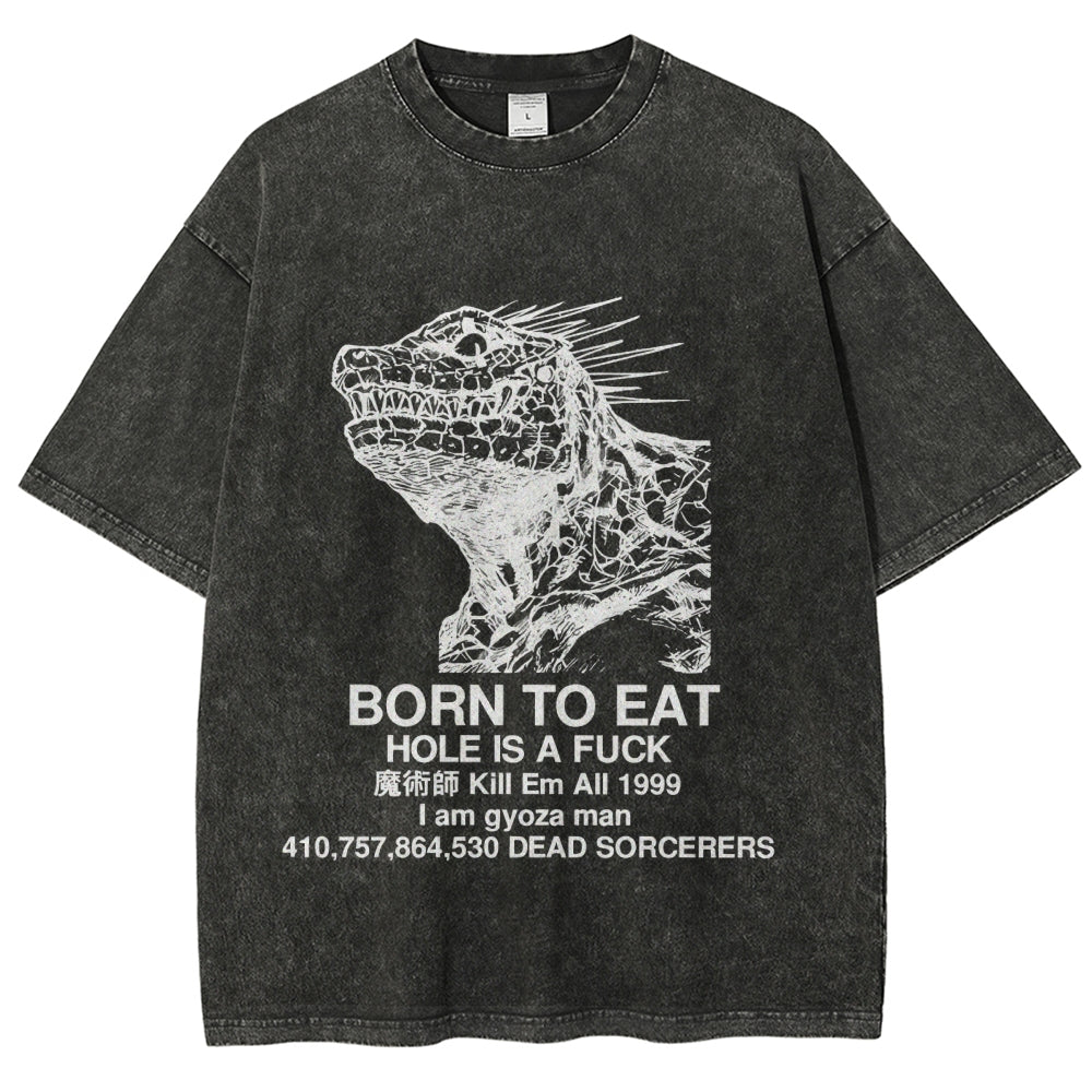 Born To Eat Washed T-Shirt