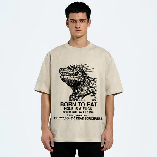 Born To Eat Washed T-Shirt