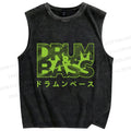 Unisex Drum & Bass Printed Washed Tank Top