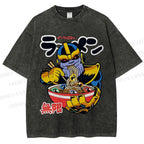 Unisex Infinite Ramen Printed Washed Tee