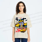 Unisex Infinite Ramen Printed Washed Tee