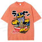 Unisex Infinite Ramen Printed Washed Tee