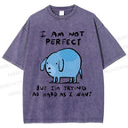 Unisex I Am Not Perfect Dog Printed Washed Tee