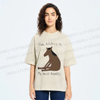 Unisex This Actually is My First Rodeo Horse Printed Washed Tee