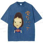 Unisex Yoshitomo Nara Printed Washed Tee