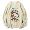 Unisex David Bowie Cat Printed Sweatshirt