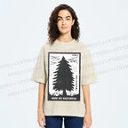Unisex Mori No Shizukesa Tree Printed Washed Tee