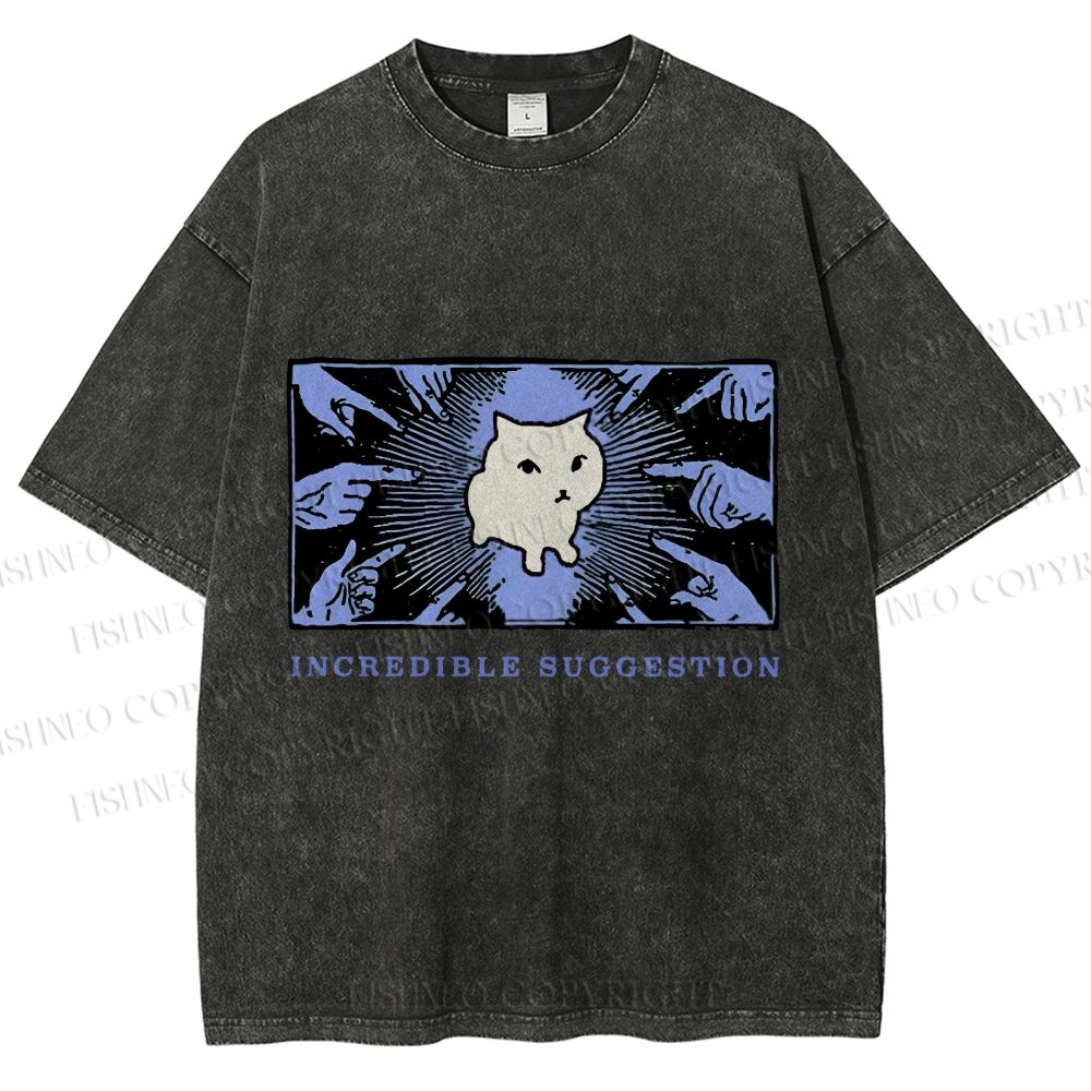 Unisex Incredible Suggestion Printed Washed Tee