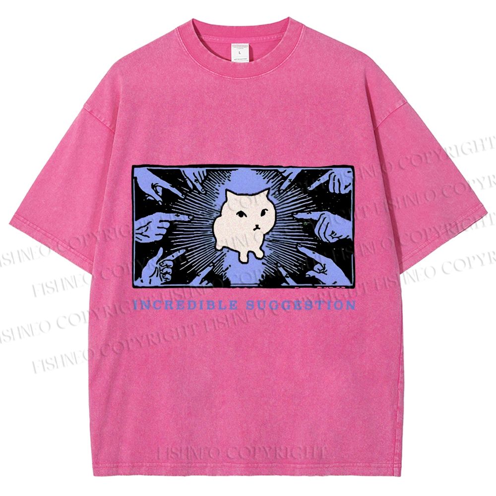 Unisex Incredible Suggestion Printed Washed Tee
