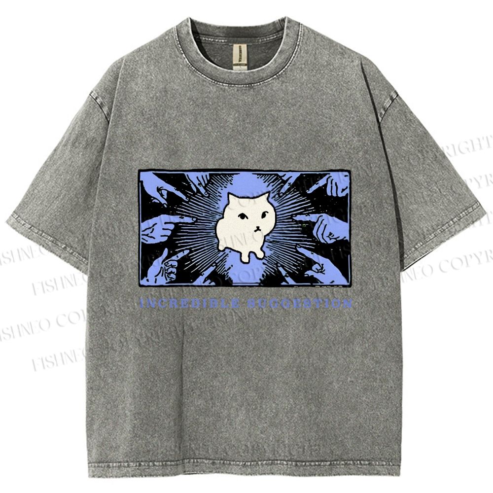 Unisex Incredible Suggestion Printed Washed Tee