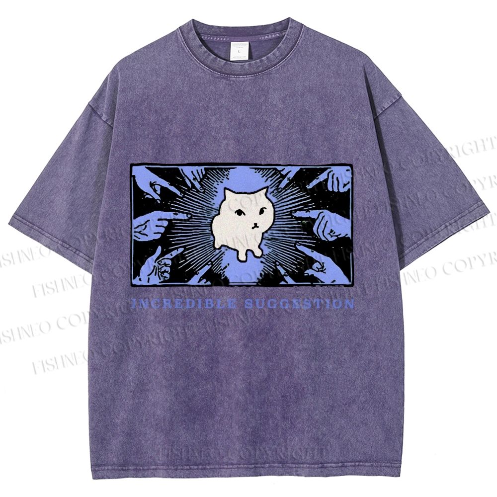 Unisex Incredible Suggestion Printed Washed Tee
