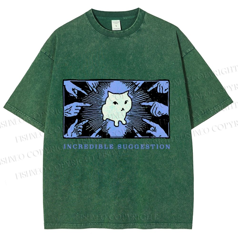 Unisex Incredible Suggestion Printed Washed Tee