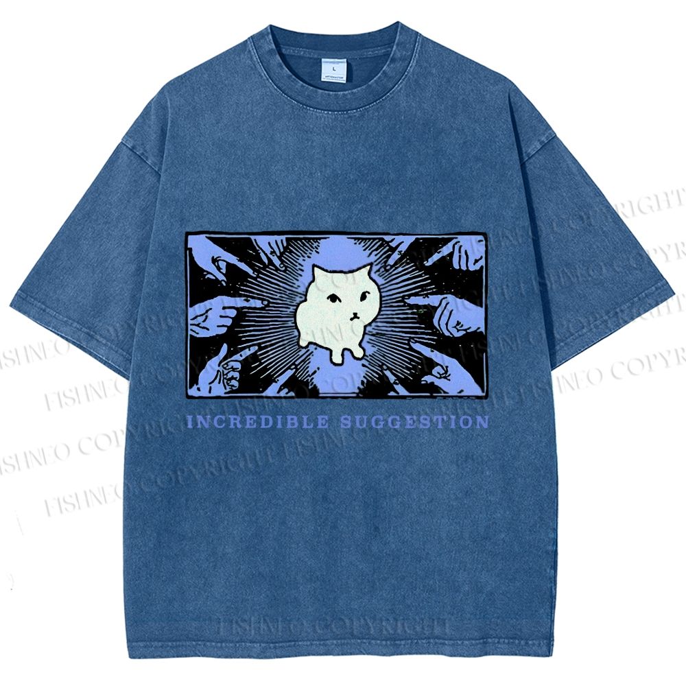 Unisex Incredible Suggestion Printed Washed Tee
