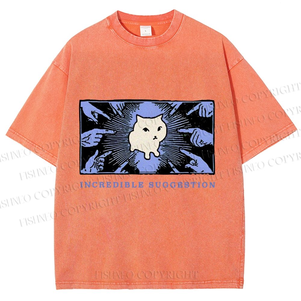 Unisex Incredible Suggestion Printed Washed Tee