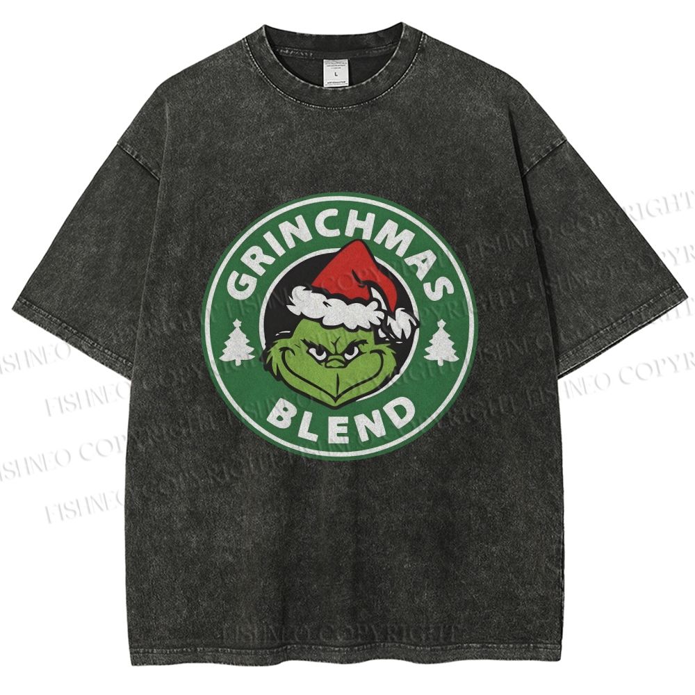 Unisex Grinchmas Blend Printed Washed Tee