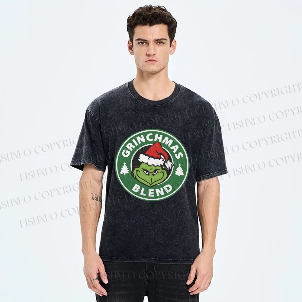 Unisex Grinchmas Blend Printed Washed Tee