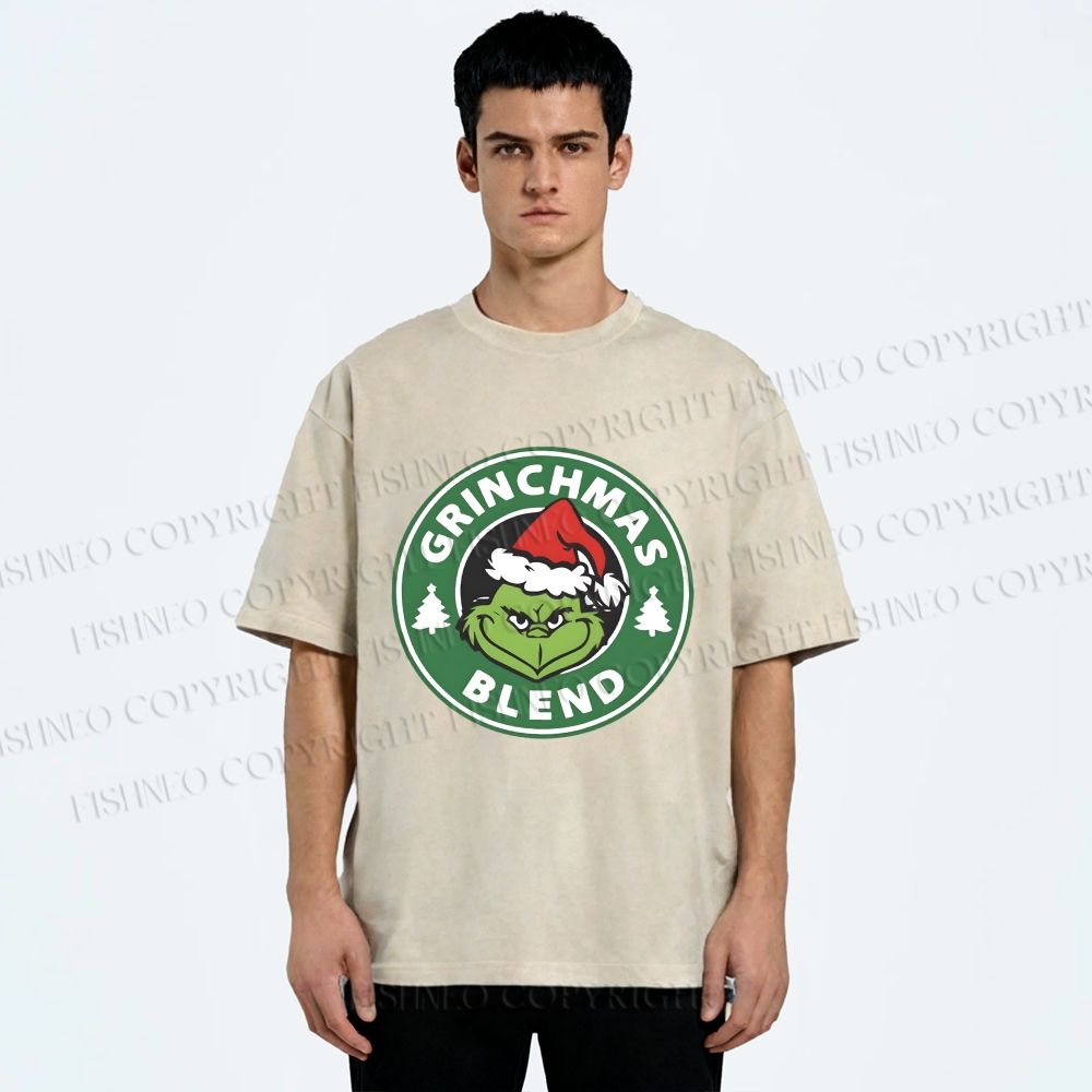 Unisex Grinchmas Blend Printed Washed Tee