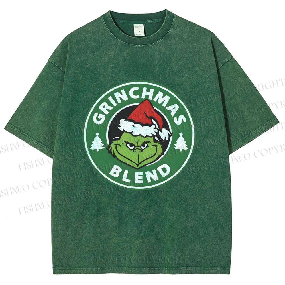 Unisex Grinchmas Blend Printed Washed Tee