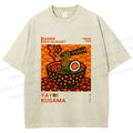 Unisex Yayoi Kusama Ramen Printed Washed Tee