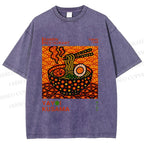 Unisex Yayoi Kusama Ramen Printed Washed Tee