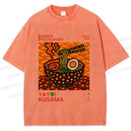 Unisex Yayoi Kusama Ramen Printed Washed Tee