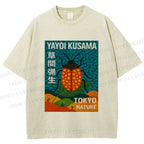 Unisex Yayoi Kusama Bug Printed Washed Tee