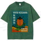 Unisex Yayoi Kusama Bug Printed Washed Tee