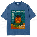 Unisex Yayoi Kusama Bug Printed Washed Tee