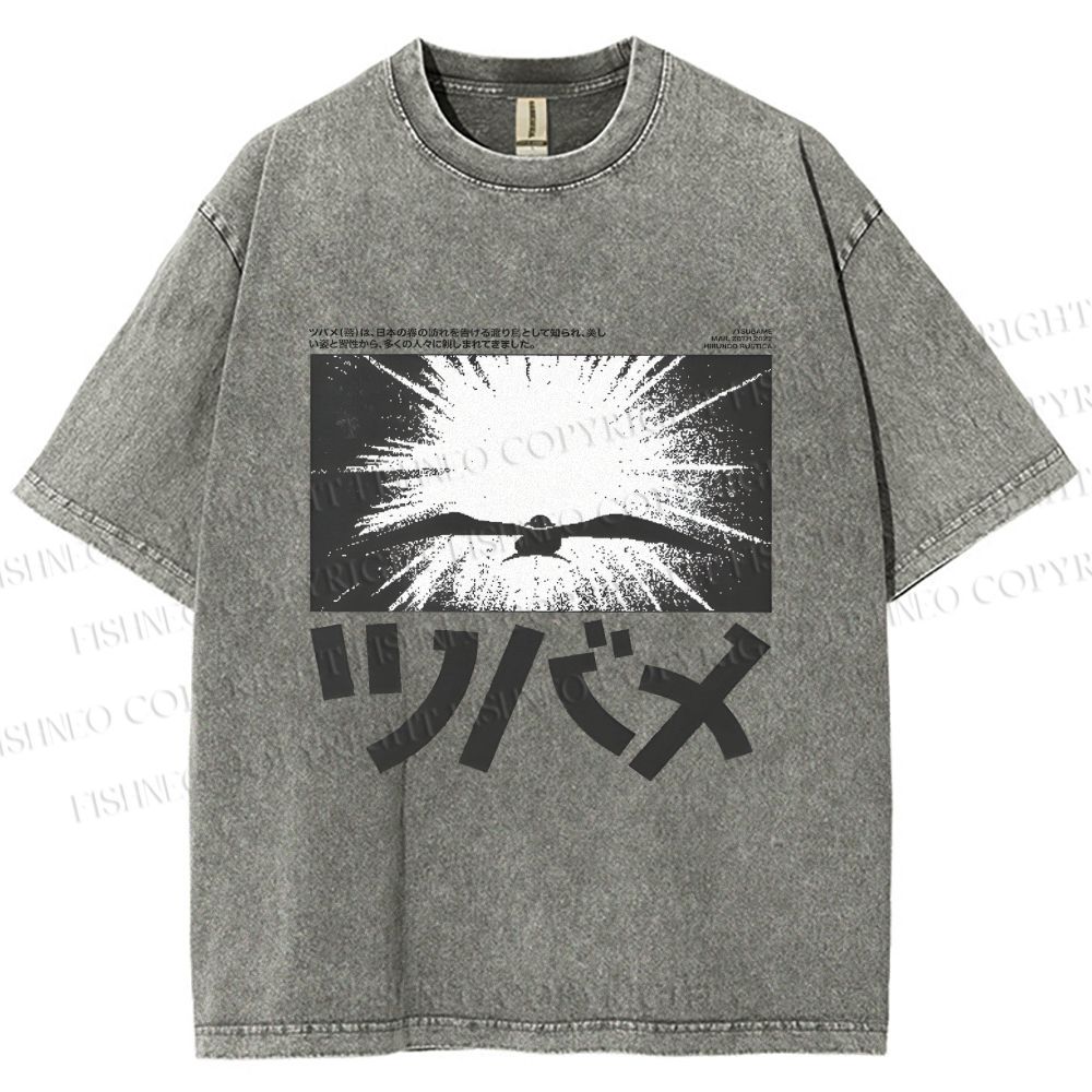 Unisex Whispers Of The Sky Printed Washed Tee