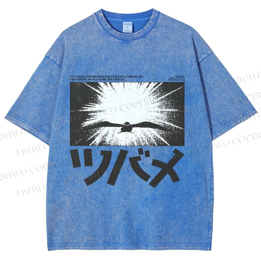 Unisex Whispers Of The Sky Printed Washed Tee