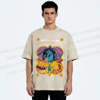 Unisex Japanese Tolkien LOTR Hobbit Printed Washed Tee