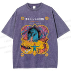 Unisex Japanese Tolkien LOTR Hobbit Printed Washed Tee