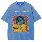 Unisex Japanese Tolkien LOTR Hobbit Printed Washed Tee