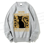 Unisex Who Loves Cat Printed Sweatshirt