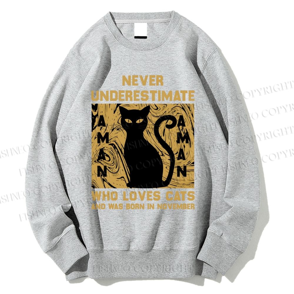 Unisex Who Loves Cat Printed Sweatshirt