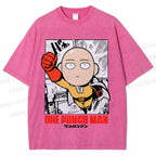Unisex One Punch Man Printed Washed Tee