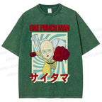 Unisex One Punch Man Printed Washed Tee