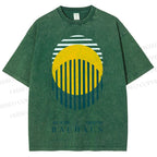 Unisex Bauhaus Geometric Circle Printed Washed Tee