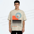 Unisex Bauhaus Geometry Printed Washed Tee