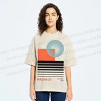 Unisex Bauhaus Geometry Printed Washed Tee