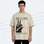 Unisex Become Ungovernable Donkey Printed Washed Tee