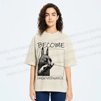 Unisex Become Ungovernable Donkey Printed Washed Tee